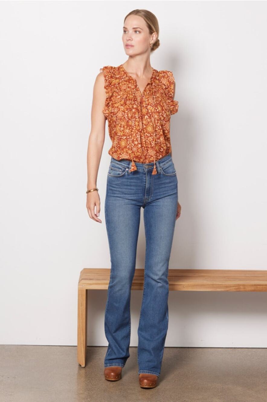 SUNDRY NWT Evereve Sienna Flutter Sleeve Blouse // 0 XS
